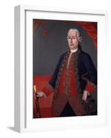 Portrait of Manuel Maldonado, Viceroy of New Grenada in Mid-18th Century, South America-null-Framed Giclee Print