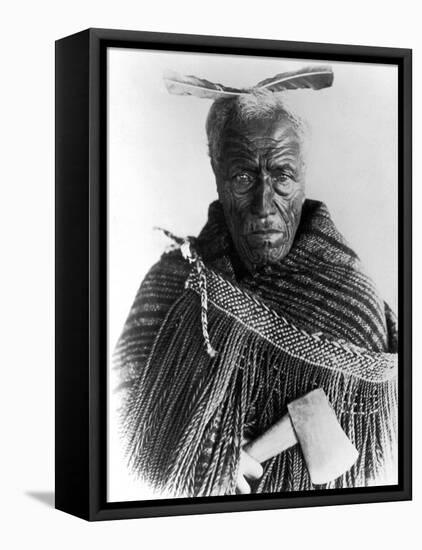 Portrait of Maori Chief-null-Framed Stretched Canvas
