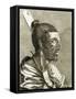 Portrait of Maori Man with Moko-null-Framed Stretched Canvas