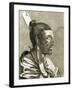 Portrait of Maori Man with Moko-null-Framed Giclee Print