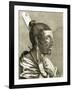 Portrait of Maori Man with Moko-null-Framed Giclee Print