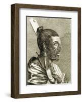 Portrait of Maori Man with Moko-null-Framed Giclee Print