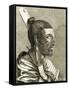 Portrait of Maori Man with Moko-null-Framed Stretched Canvas