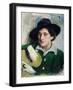 Portrait of Marc Chagall, C.1910-Yuri Moiseyevich Pen-Framed Giclee Print