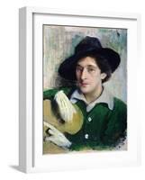 Portrait of Marc Chagall, C.1910-Yuri Moiseyevich Pen-Framed Giclee Print