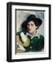 Portrait of Marc Chagall, C.1910-Yuri Moiseyevich Pen-Framed Giclee Print