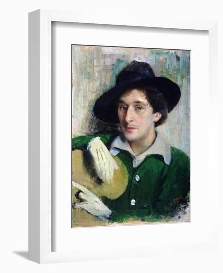 Portrait of Marc Chagall, C.1910-Yuri Moiseyevich Pen-Framed Giclee Print