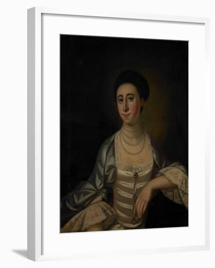 Portrait of Marcy Olney, C.1771-Jeremiah Theus-Framed Giclee Print