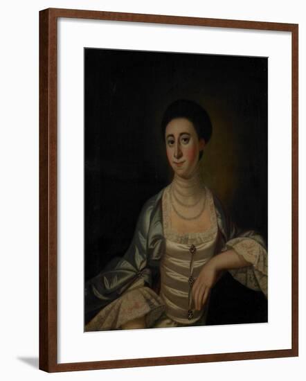 Portrait of Marcy Olney, C.1771-Jeremiah Theus-Framed Giclee Print