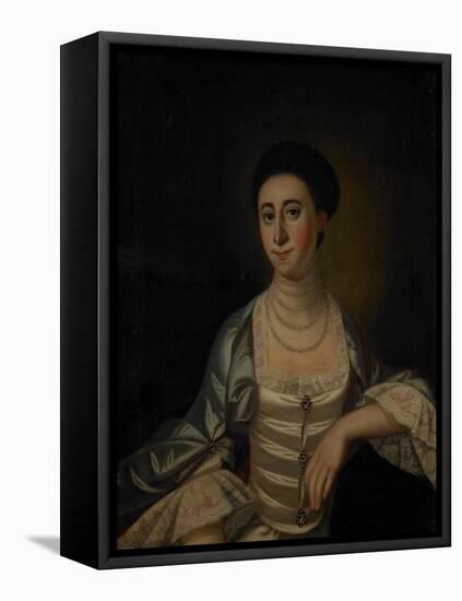Portrait of Marcy Olney, C.1771-Jeremiah Theus-Framed Stretched Canvas