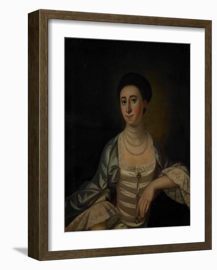 Portrait of Marcy Olney, C.1771-Jeremiah Theus-Framed Giclee Print