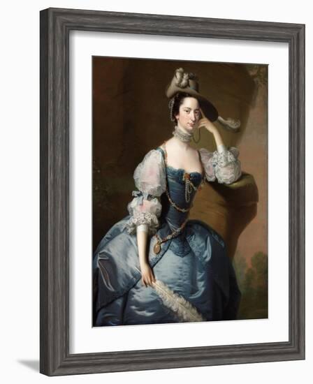 Portrait of Margaret, Lady Oxenden, C. 1755-Thomas Hudson-Framed Giclee Print