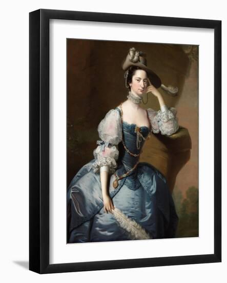 Portrait of Margaret, Lady Oxenden, C. 1755-Thomas Hudson-Framed Giclee Print