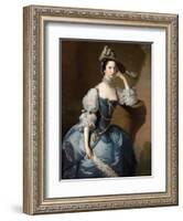 Portrait of Margaret, Lady Oxenden, C. 1755-Thomas Hudson-Framed Giclee Print