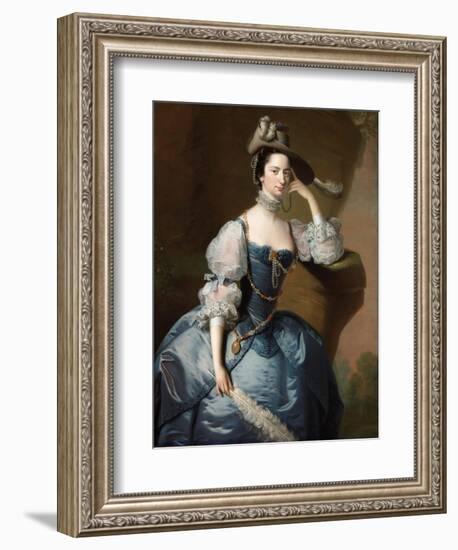 Portrait of Margaret, Lady Oxenden, C. 1755-Thomas Hudson-Framed Giclee Print