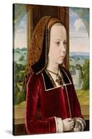 Portrait of Margaret of Austria, c.1490-Master of Moulins-Stretched Canvas