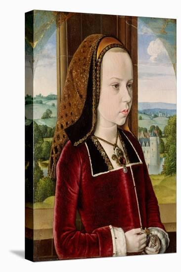 Portrait of Margaret of Austria, c.1490-Master of Moulins-Stretched Canvas