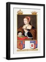 Portrait of Margaret Tudor Queen of Scotland from "Memoirs of the Court of Queen Elizabeth"-Sarah Countess Of Essex-Framed Giclee Print