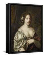 Portrait of Margaretha Godin (D.), Wife of the Artist-Caspar Netscher-Framed Stretched Canvas