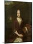 Portrait of Margaretha Nelis, Second Wife of Casparus Commelin-David van der Plas-Mounted Art Print