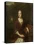 Portrait of Margaretha Nelis, Second Wife of Casparus Commelin-David van der Plas-Stretched Canvas