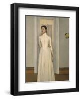 Portrait of Marguerite, the Sister of the Artist-Fernand Khnopff-Framed Giclee Print