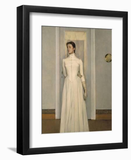 Portrait of Marguerite, the Sister of the Artist-Fernand Khnopff-Framed Giclee Print