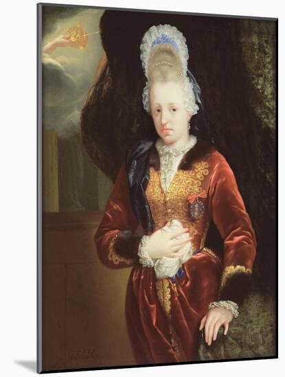 Portrait of Maria Anna of Pfalz-Neuburg, Consort of Carlos Ii, King of Spain, 1690-Godfried Schalken-Mounted Giclee Print