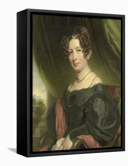 Portrait of Maria Antoinette Charlotte Sanderson, Wife of Johan Fraser-Charles Howard Hodges-Framed Stretched Canvas