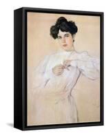 Portrait of Maria Botkina, 1905-Valentin Serov-Framed Stretched Canvas