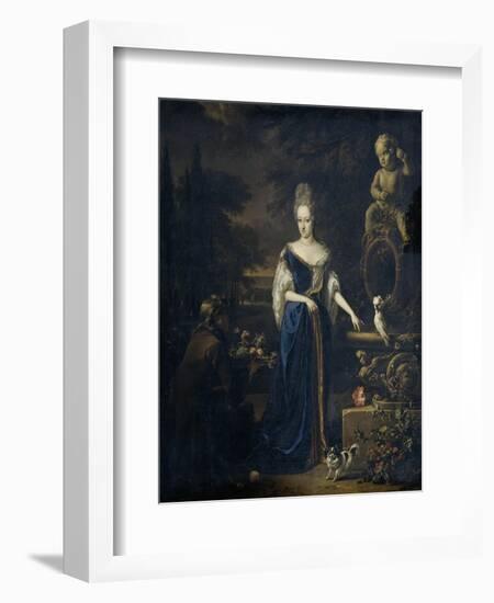 Portrait of Maria Cornelisz, Wife of Silvester Van Tongeren-Jan Weenix-Framed Art Print