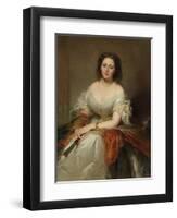 Portrait of Maria Countess Walewska (1786-181), 1859-Louis Edouard Dubufe-Framed Giclee Print