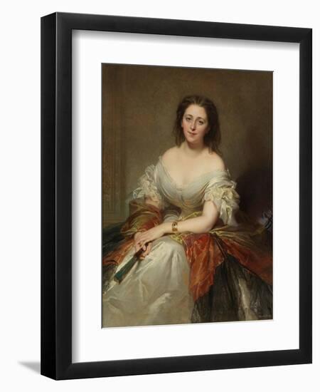 Portrait of Maria Countess Walewska (1786-181), 1859-Louis Edouard Dubufe-Framed Giclee Print