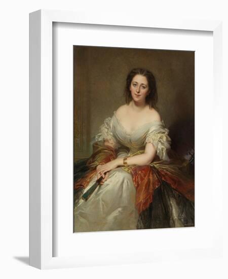 Portrait of Maria Countess Walewska (1786-181), 1859-Louis Edouard Dubufe-Framed Giclee Print