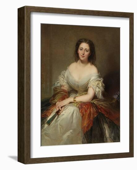 Portrait of Maria Countess Walewska (1786-181), 1859-Louis Edouard Dubufe-Framed Giclee Print