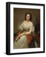 Portrait of Maria Countess Walewska (1786-181), 1859-Louis Edouard Dubufe-Framed Giclee Print