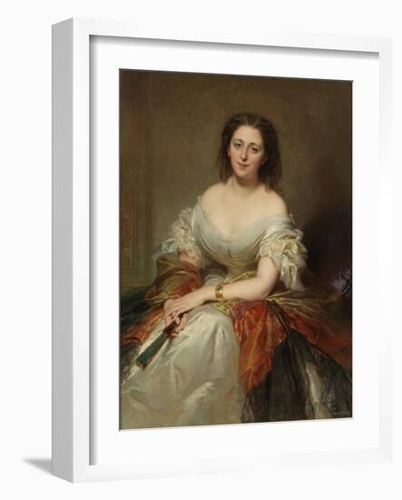 Portrait of Maria Countess Walewska (1786-181), 1859-Louis Edouard Dubufe-Framed Giclee Print