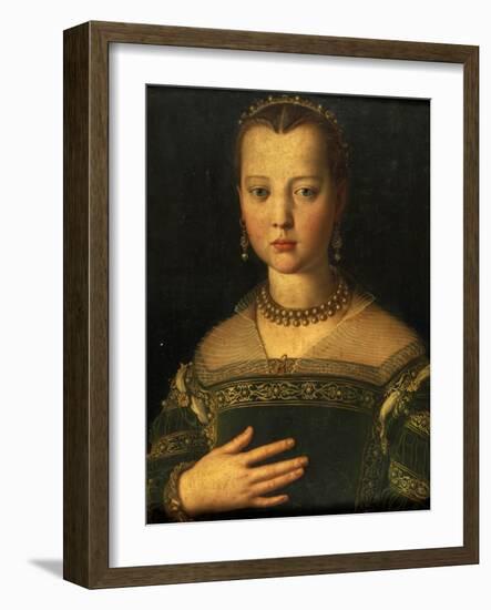 Portrait of Maria De' Medici, 1551-Agnolo Bronzino-Framed Giclee Print