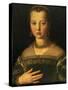 Portrait of Maria De' Medici, 1551-Agnolo Bronzino-Stretched Canvas