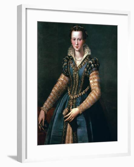 Portrait of Maria De Medici, 16th Century-Alessandro Allori-Framed Giclee Print