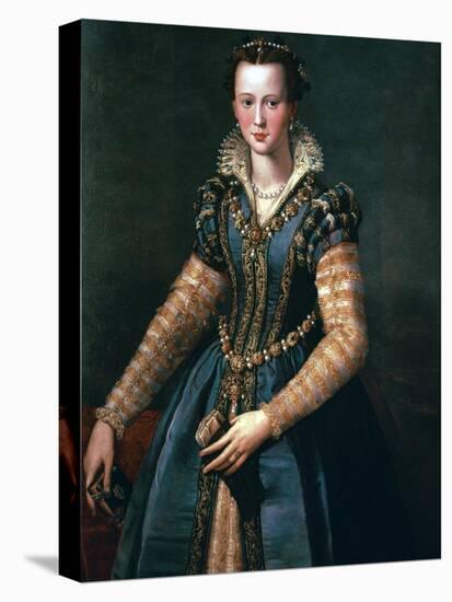Portrait of Maria De Medici, 16th Century-Alessandro Allori-Stretched Canvas