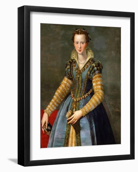 Portrait of Maria De' Medici, Ca 1555-Alessandro Allori-Framed Giclee Print