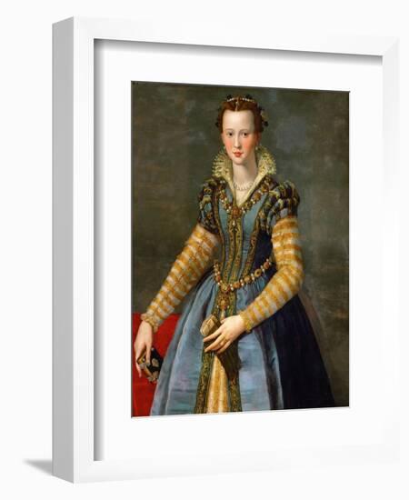 Portrait of Maria De' Medici, Ca 1555-Alessandro Allori-Framed Giclee Print