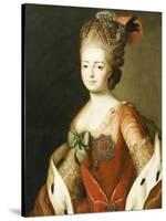 Portrait of Maria Fedorovna, Wife of Grand Duke Paul Petrovich (Future Tsar Paul I)-Alexander Roslin-Stretched Canvas