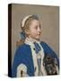 Portrait of Maria Frederike van Reede-Athlone at Seven Years of Age, 1755-Jean-Etienne Liotard-Stretched Canvas