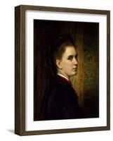 Portrait of Maria Healy, the Artist's Daughter, C. 1871 (Oil on Canvas)-George Peter Alexander Healy-Framed Giclee Print