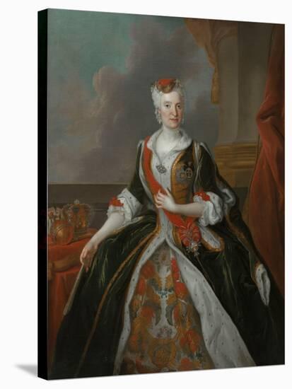 Portrait of Maria Josepha of Austria (1699-175)-Louis de Silvestre-Stretched Canvas