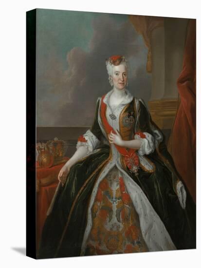 Portrait of Maria Josepha of Austria (1699-175)-Louis de Silvestre-Stretched Canvas