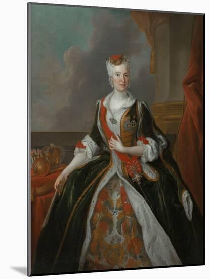 Portrait of Maria Josepha of Austria (1699-175)-Louis de Silvestre-Mounted Giclee Print