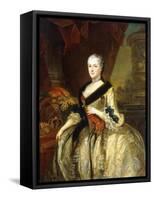 Portrait of Maria Josepha, Queen of Poland, Standing Three-Quarter Length-Louis de Silvestre-Framed Stretched Canvas